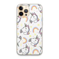 Rainbow Unicorn: iPhone 13 Pro Max Transparant Hoesje