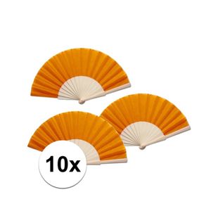 10 stuks zomerse Spaanse waaiers oranje