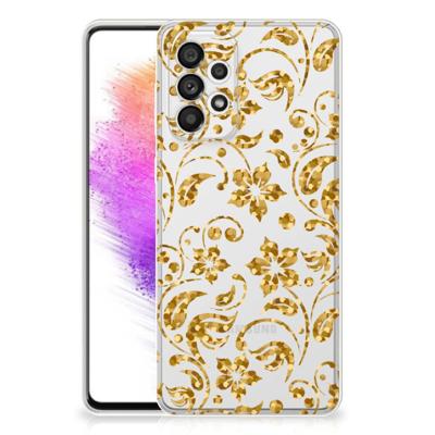 Samsung Galaxy A73 5G | TPU Case | Gouden Bloemen Samsung Galaxy A73 5G | TPU Case | Gouden Bloemen