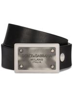 Dolce & Gabbana logo-buckle leather belt - Noir - thumbnail