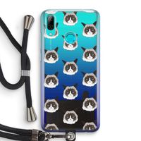 It's a Purrr Case: Huawei P Smart (2019) Transparant Hoesje met koord