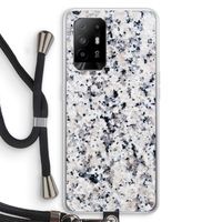 Gespikkelde marmer: Oppo A94 5G Transparant Hoesje met koord