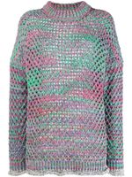 The Attico pull en crochet à col rond - Rose