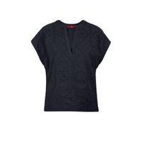 s.Oliver fijngebreid T-shirt marine - thumbnail