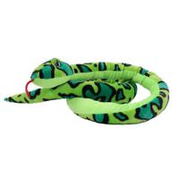 Knuffeldier Boomslang - zachte pluche stof - groen - premium kwaliteit knuffels - 250 cm   -