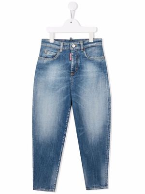 DSQUARED2 KIDS jean slim à taille mi-haute - Bleu