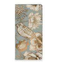 Smart Cover voor Motorola Moto G72 Vintage Bird Flowers