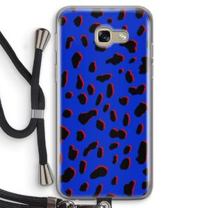 Blue Leopard: Samsung Galaxy A5 (2017) Transparant Hoesje met koord