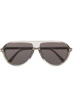 TOM FORD Eyewear lunettes de soleil à monture pilote - Gris