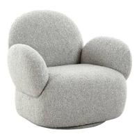 Rebellenclub Noosa Fauteuil - Lichtgrijs Bouclé