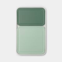 Brabantia Tasty+ snijplankenset plus dienblad, 3-delig - Light Grey/Jade Green/Fir Green - thumbnail