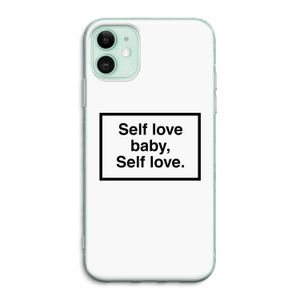Self love: iPhone 11 Transparant Hoesje