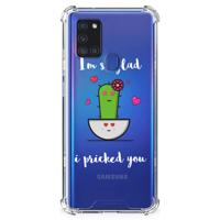 Samsung Galaxy A21s Stevig | Bumper Hoesje | Cactus Glad
