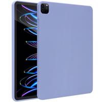 Accezz Liquid Silicone Backcover met penhouder iPad Pro 12.9 (2022) / Pro 12.9 (2021) / Pro 12.9 (2020) Tablethoesje Paars
