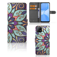 OPPO A73 5G Hoesje Purple Flower