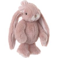 Bukowski pluche konijn knuffeldier - oud roze - staand - 22 cm - Knuffel huisdieren