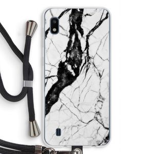 Witte marmer 2: Samsung Galaxy A10 Transparant Hoesje met koord
