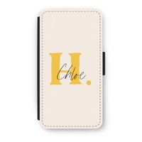 Amber Script: iPhone XS Flip Hoesje