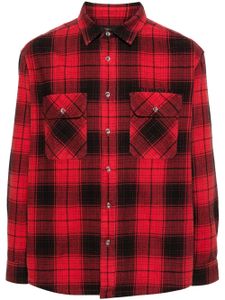 Purple Brand Over-dyed Flannel LS Shirt 'Red' "Red" - Rouge