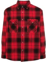 Purple Brand Over-dyed Flannel LS Shirt 'Red' "Red" - Rouge