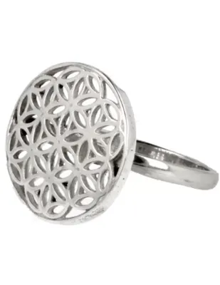 Ring Zilver Flower of Life - maat 17