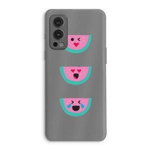 Smiley watermeloen: OnePlus Nord 2 5G Transparant Hoesje