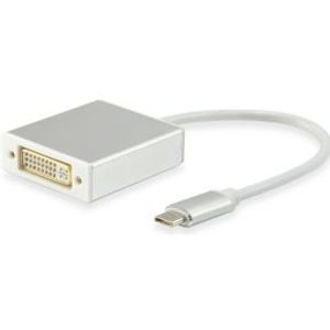 Equip 133453 USB Type C DVI Wit kabeladapter/verloopstukje