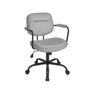 Ergonomische Bureaustoel van PU met Armleuningen, Duif grijs