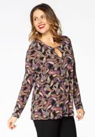 Yoek Shirt relax PAISLEY | Zwart | Maat 50/52