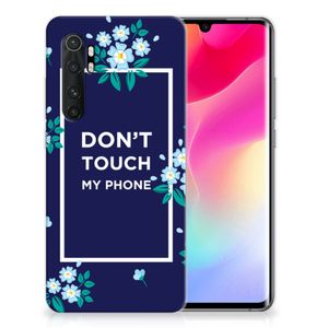 Xiaomi Mi Note 10 Lite Silicone-hoesje Flowers Blue DTMP