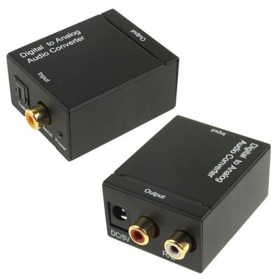 Digitaal Optisch Coaxiaal Toslink naar Analoog RCA Audio Converter