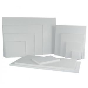 Handbespannen canvas schildersdoek - Set van 2x stuks - 50 x 70 cm - wit - schilderijen maken