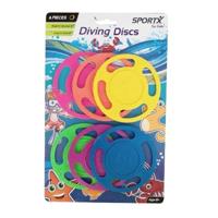 SportX Duikringen - 6x - gekleurd - 10 cm - duikspeelgoed - duikstaaf ringen