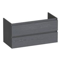 Brauer Joy - Onderkast - 100 cm - met 2 Softclose Lades Greeploos en 1 Sifon Uitsparing - Timber Grey