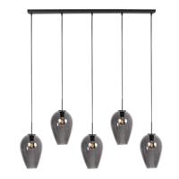 Steinhauer HanglampHaloSwap zwart met smoke glas - 4284ZW