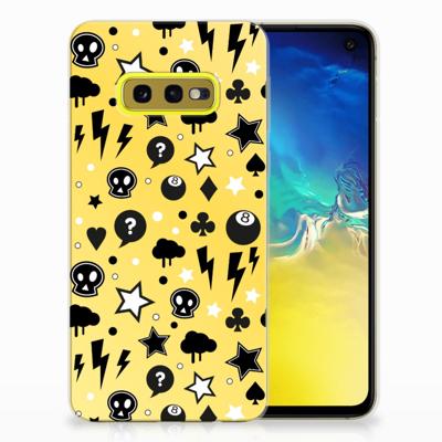 Silicone Back Case Samsung Galaxy S10e Punk Geel Silicone Back Case Samsung Galaxy S10e Punk Geel
