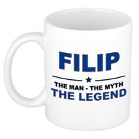 Filip The man, The myth the legend cadeau koffie mok / thee beker 300 ml