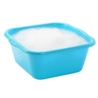 Plasticforte huishoud teiltje - vierkant - kunststof - 11 liter - 35 x 34 x 15 cm - Turquoise