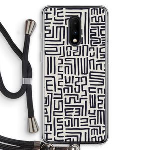 Moroccan Print: OnePlus 7 Transparant Hoesje met koord