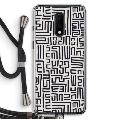 Moroccan Print: OnePlus 7 Transparant Hoesje met koord