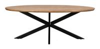 Livingfurn Ovale Eettafel Jesper Mangohout, 180 x 90cm - Bruin - Ovaal - thumbnail