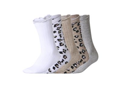 esmara 5 Paar sokken (Wit/Grijs/Beige, 35-38)