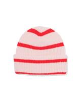 051 Kinder Beanie Strepen Rood Roze (roze)
