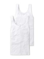 Schiesser - 2p Top - Cotton Essentials - wit, Maat:46