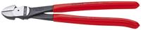 KNIPEX kracht-zijsnijtang zwart geatramenteerd met kunststof bekleed 250 mm - 7401250