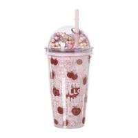 Funny beker appel - roze - 450 ml Funny beker appel - roze - 450 ml