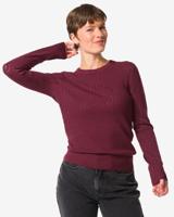 HEMA Damesshirt Structur Bordeauxrood (bordeauxrood)