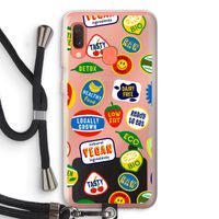 Fruitsticker: Samsung Galaxy A20e Transparant Hoesje met koord