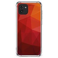 Shockproof Case voor Samsung Galaxy A03 Polygon Red Shockproof Case voor Samsung Galaxy A03 Polygon Red