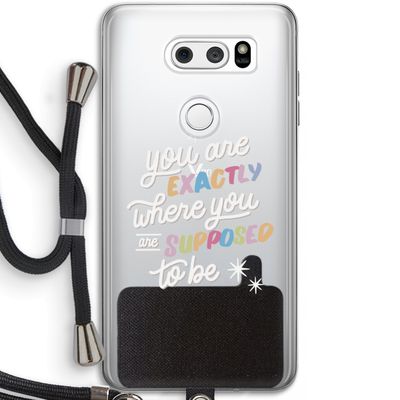 Right Place: LG V30 Transparant Hoesje met koord